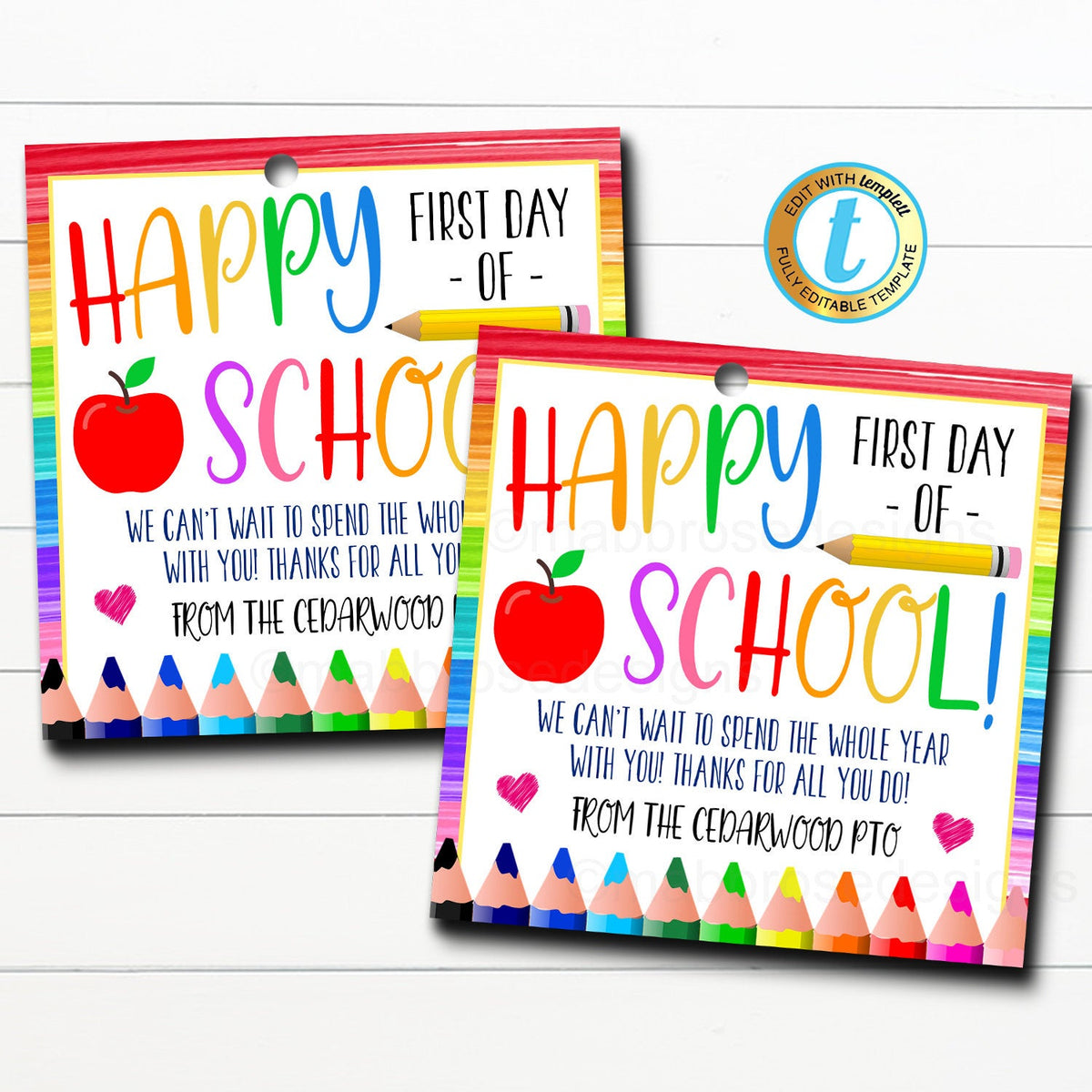 Have A Great First Day Of School Printable Tag