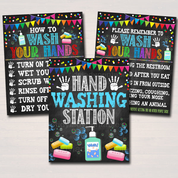 School Hand Washing Safety Poster Tidylady Printables