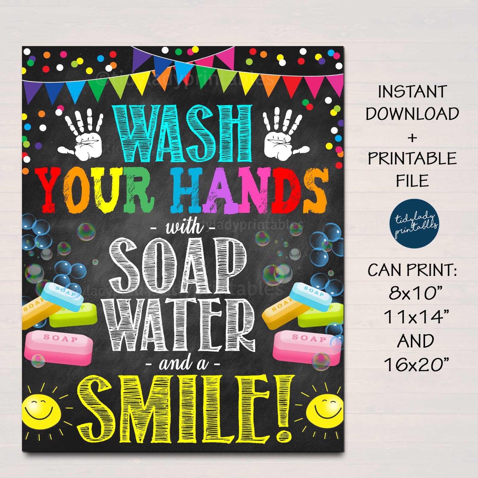 wash your hands sign printable