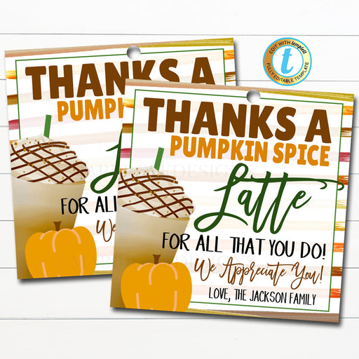 Christmas Thanks a Latte Coffee Donut Gift Card — TidyLady Printables