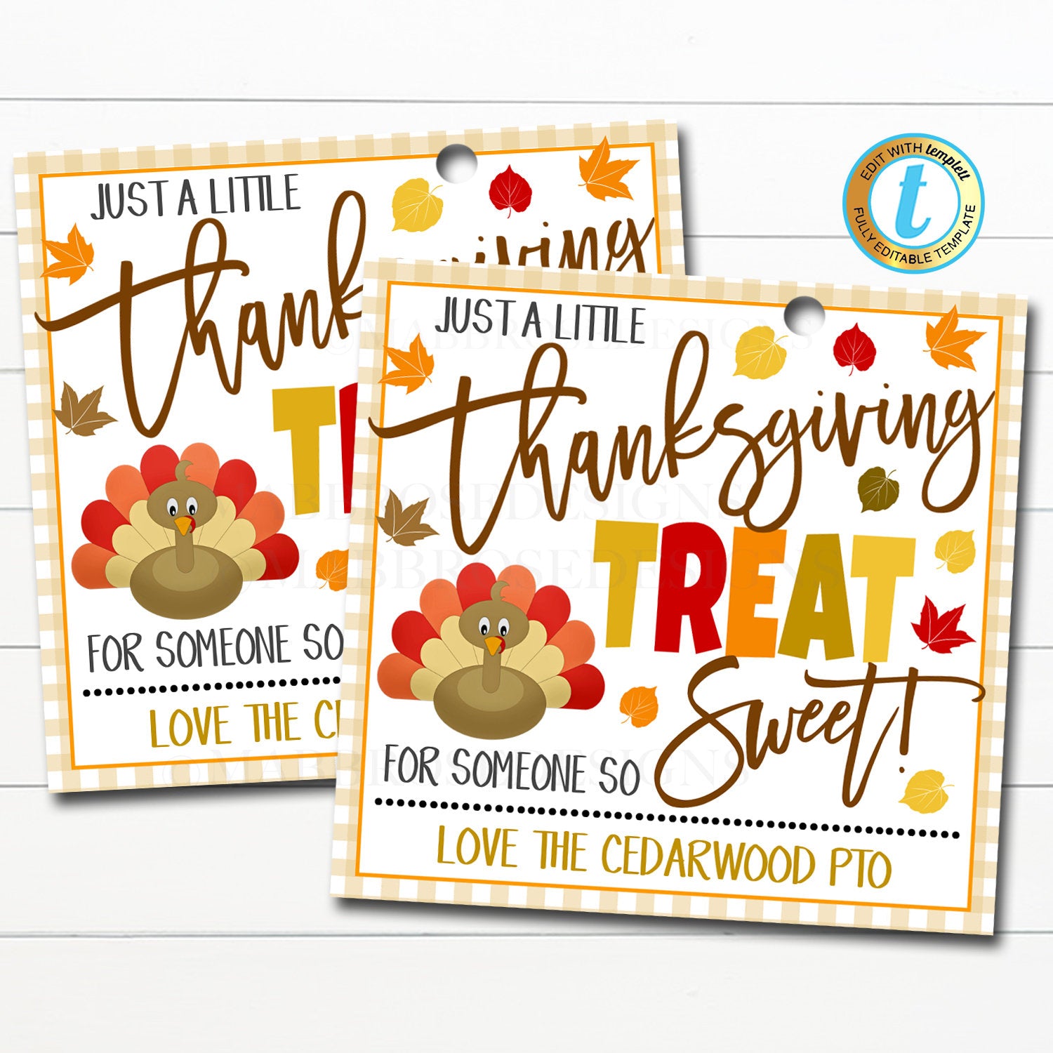 Free Thanksgiving Gift Tags & Note Card Printables