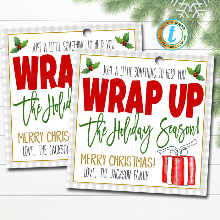 Christmas Wrapping Paper Gift Tag | TidyLady Printables