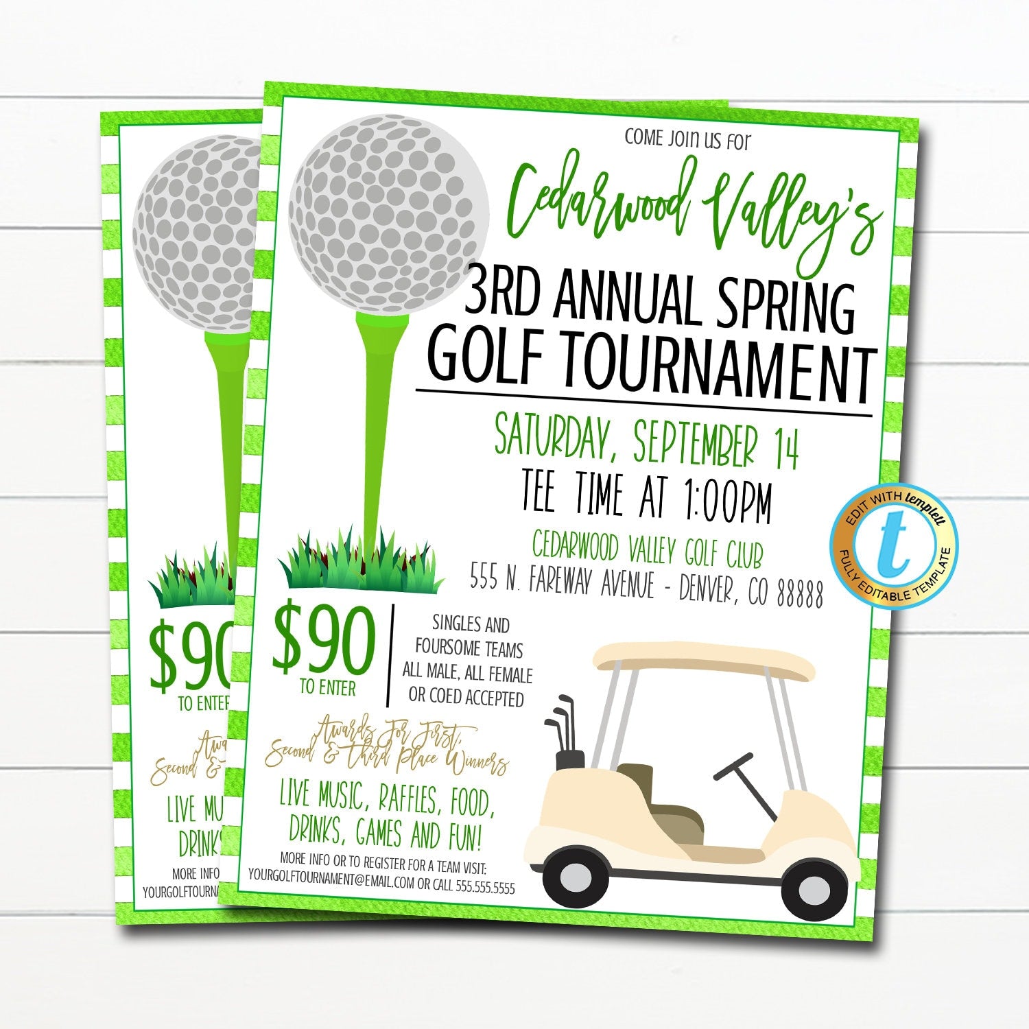 Printable Golf Flyer 