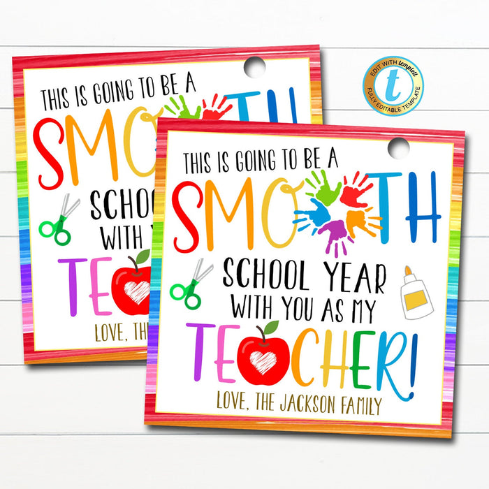 Teacher first day of school gift tag | TidyLady Printables