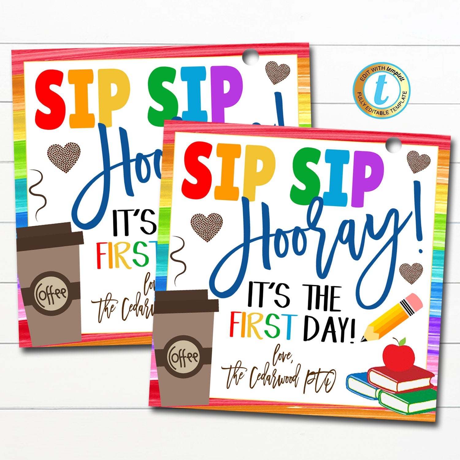 Sip Sip Hooray Ex-STRAW Fun First Day of School Back to School