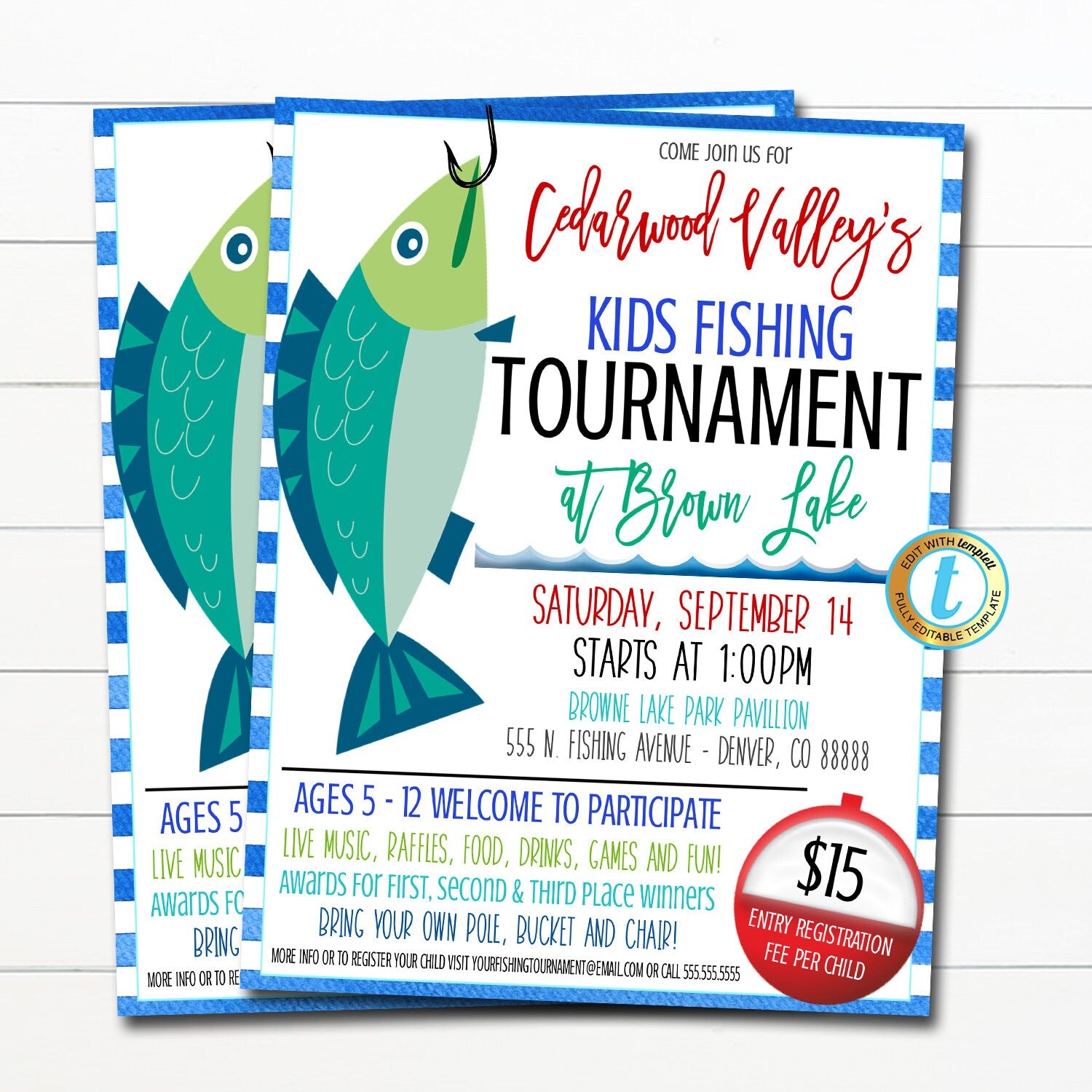 fishing retirement flyer