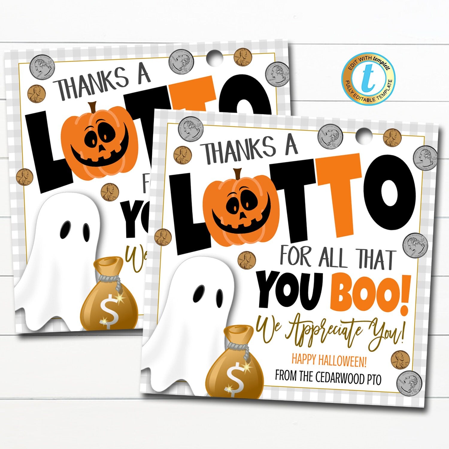 Thank You Lottery Ticket Holder Printable Appreciation Gift
