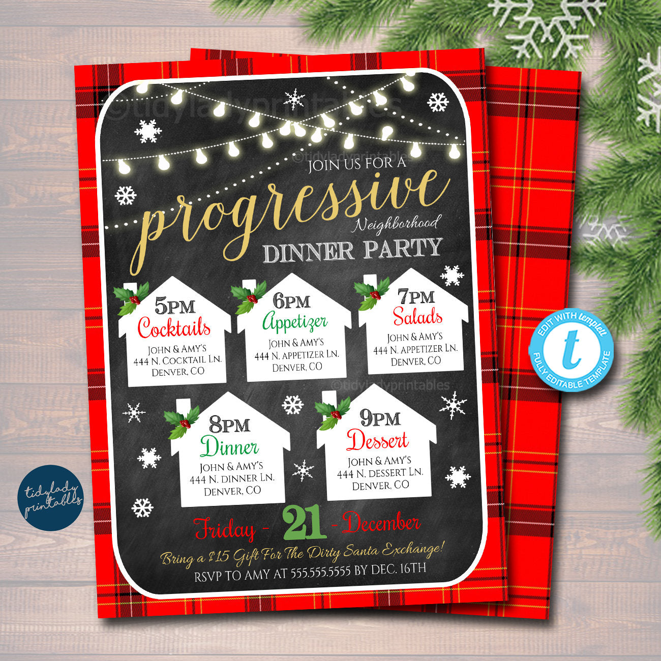 printable christmas party invitations