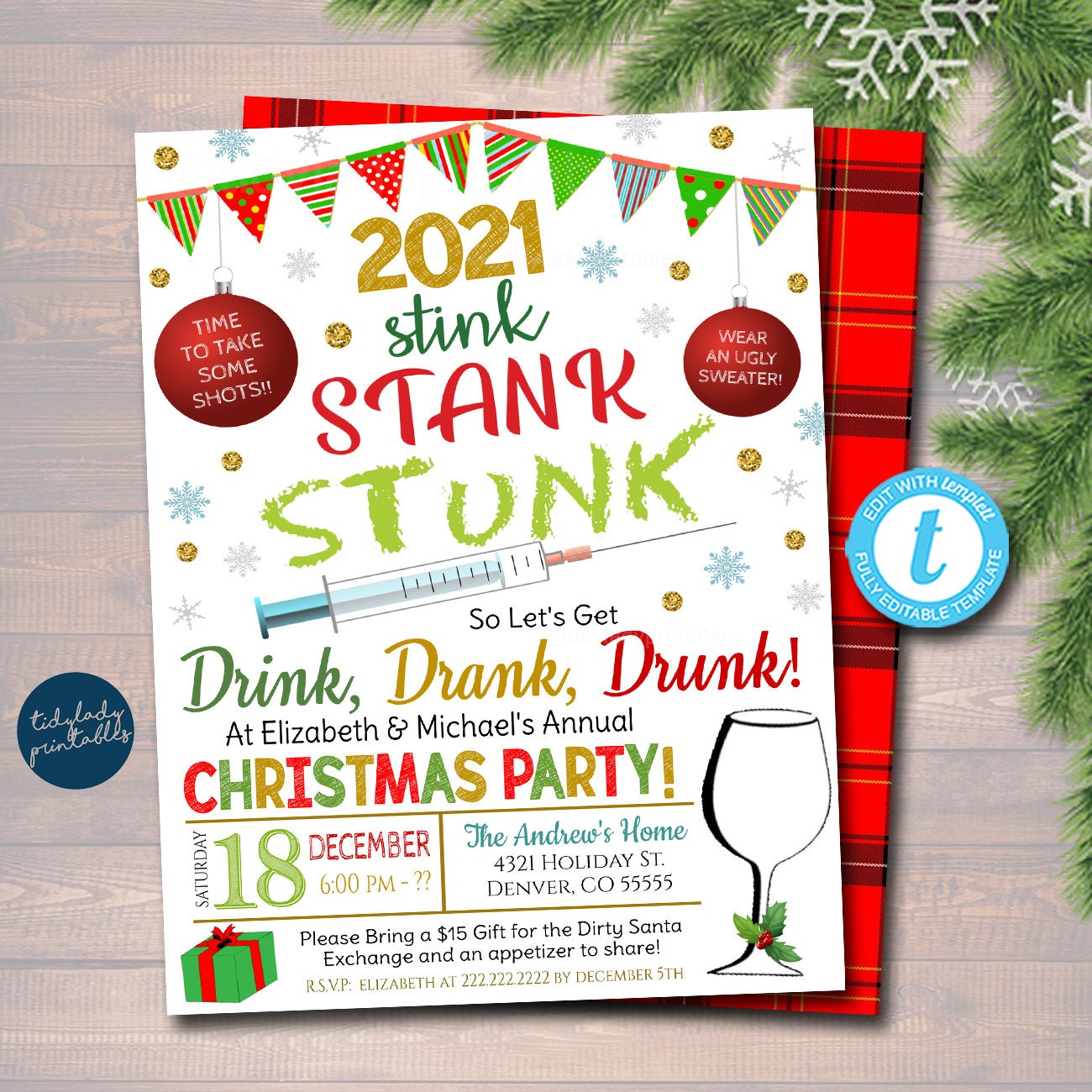 christmas dinner invitations