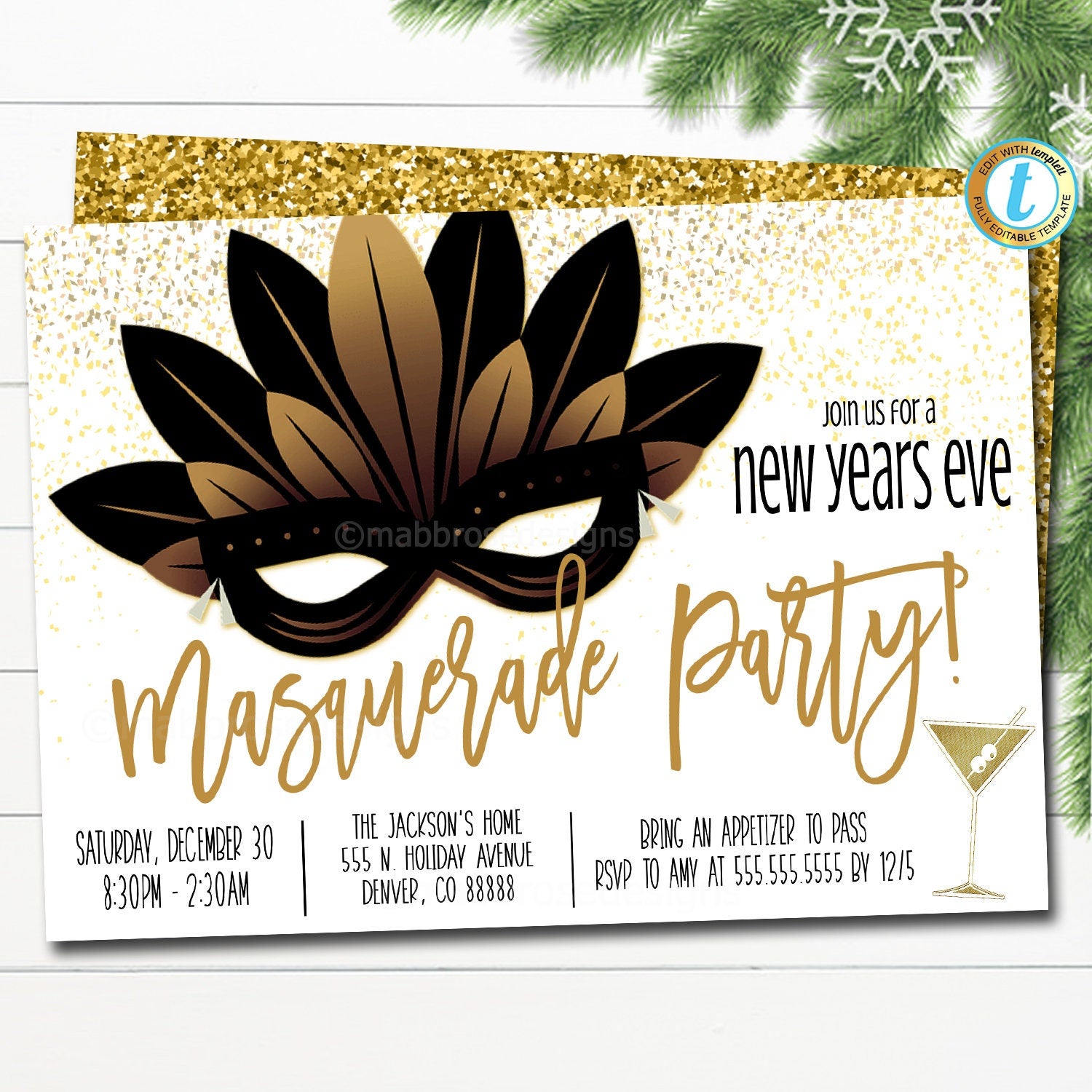 new years eve party invitations