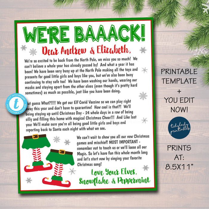 2021 Elf Letter | Hello from the Elves Letter for Kids — TidyLady ...
