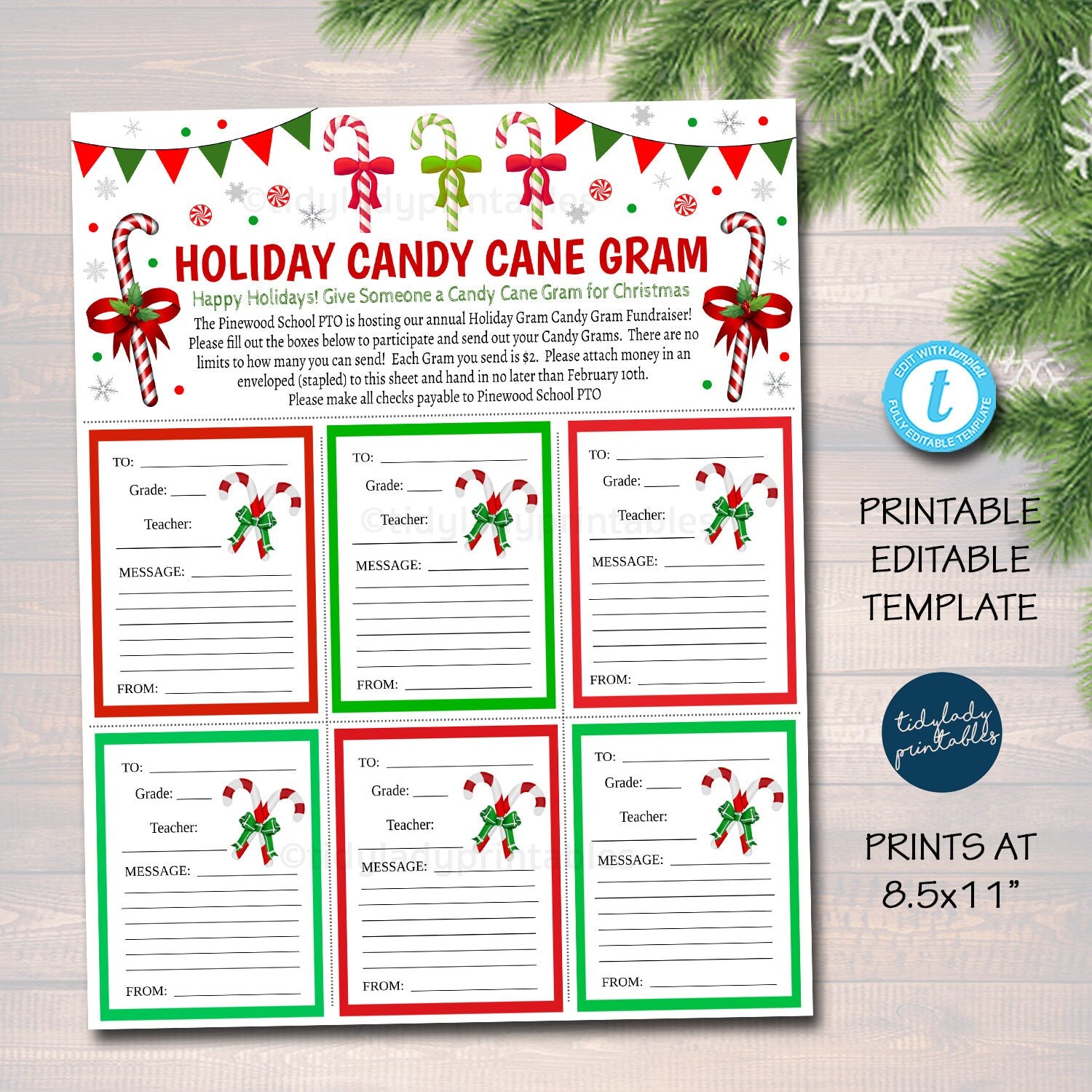 candy cane printable