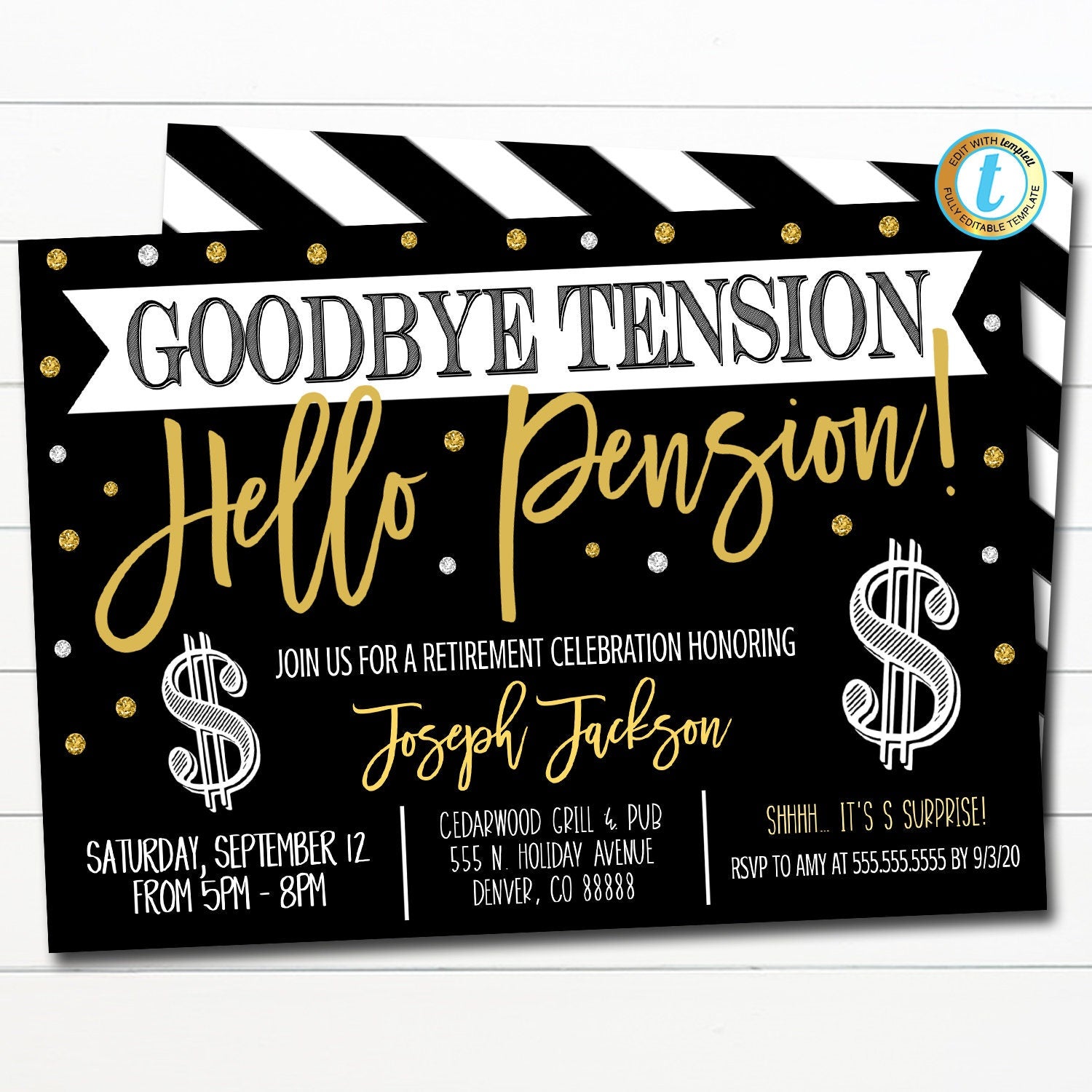 retirement party flyer