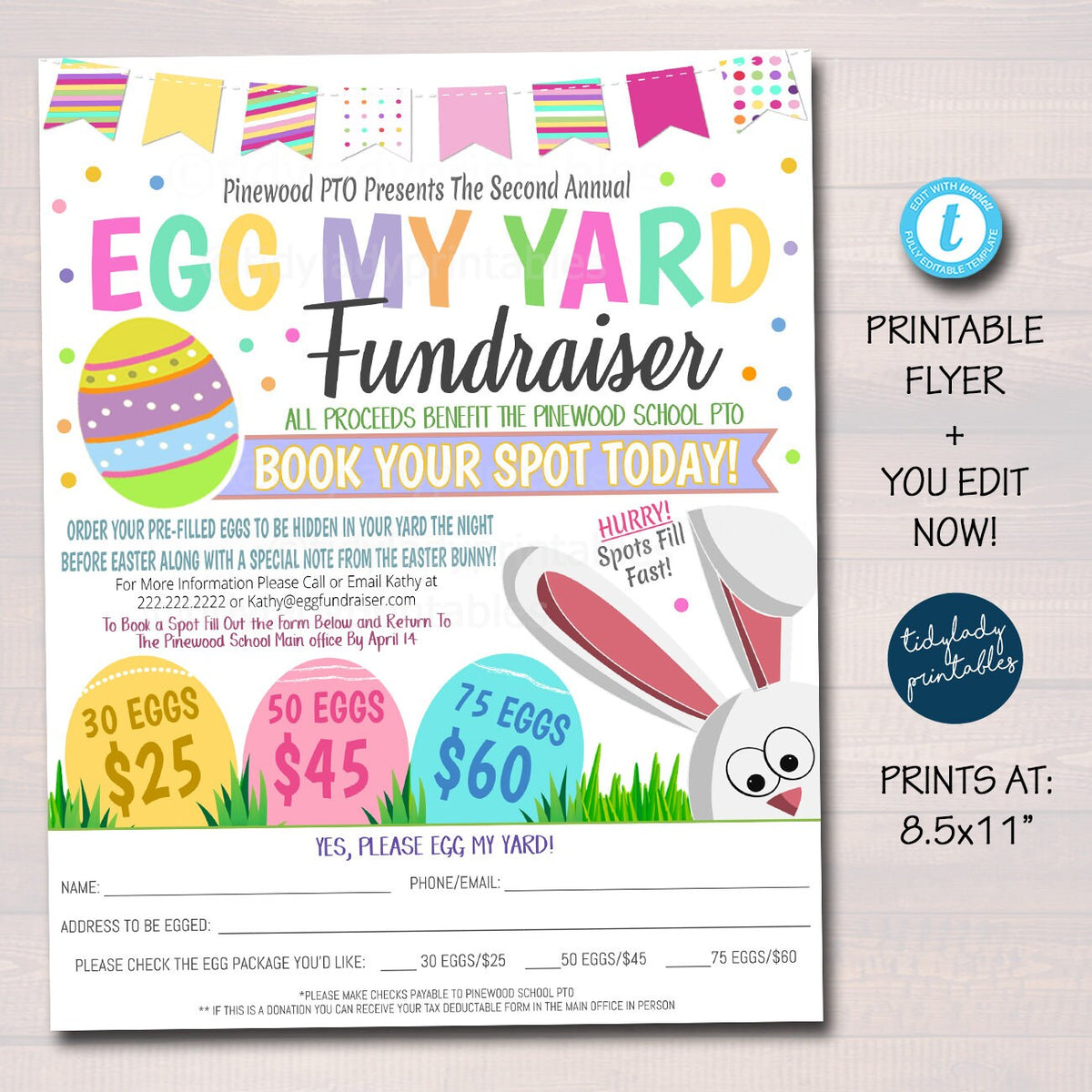 Egg My Yard Fundraiser Template