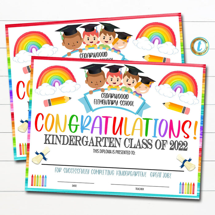 Kindergarten Graduation Certificate | TidyLady Printables