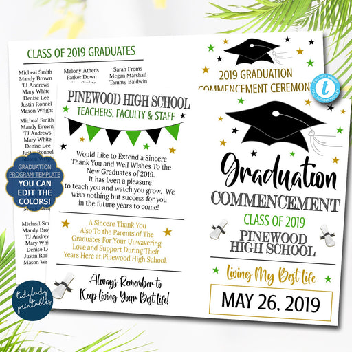 sample graduation program covers