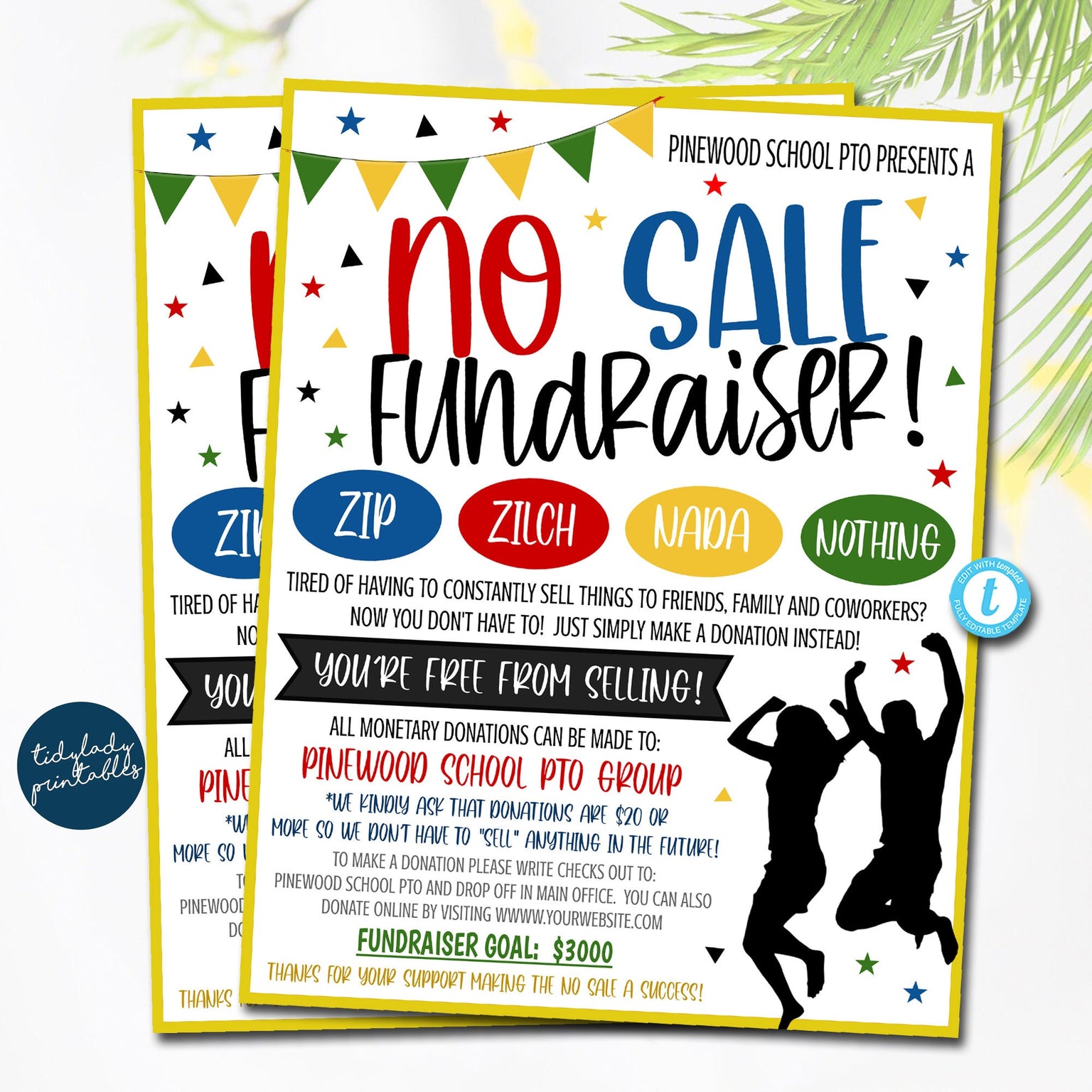 PTO Fundraising Events Flyers & Invites | TidyLady Printables