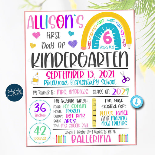 Felt Letter Board First Day of School Sign Printable Template – Cute Party  Dash