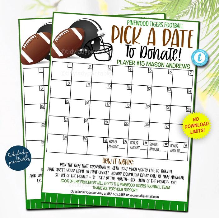 football-pick-a-date-to-donate-printable-fundraiser-template-tidylady-printables