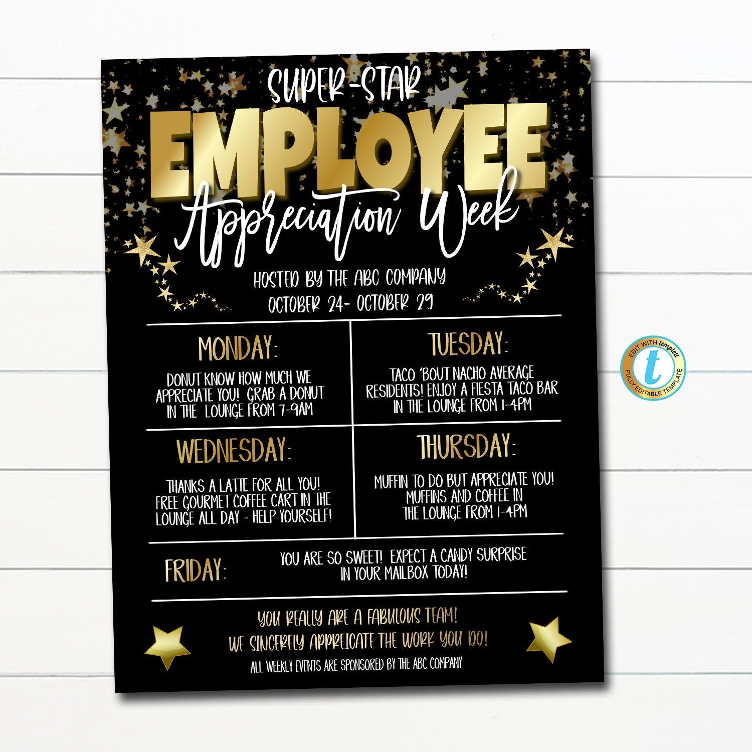 staff appreciation week flyer