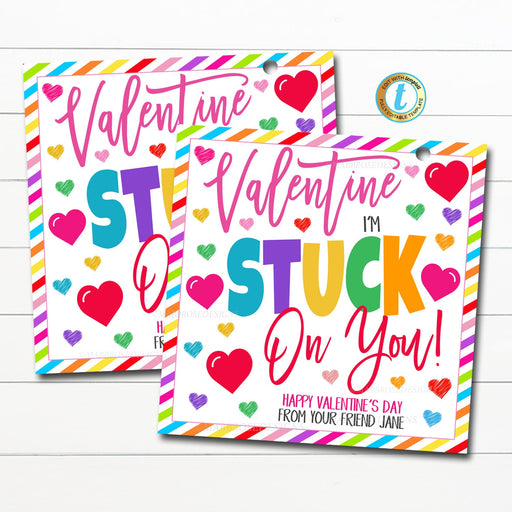 Hooked on You Printable Tags 3.5 X 2 Valentine 