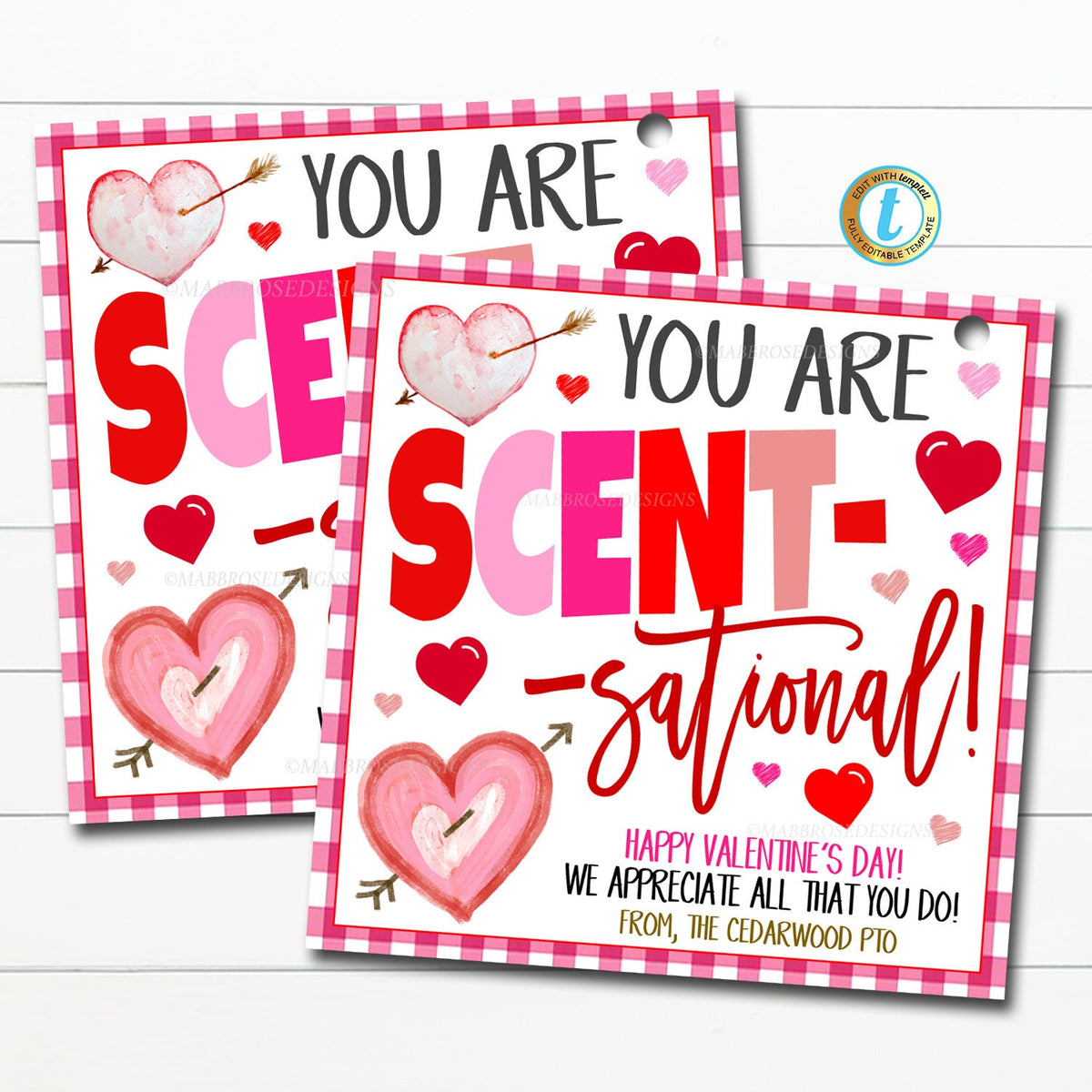 You are scent sational Valentine #39 s Day Gift Tag TidyLady Printables