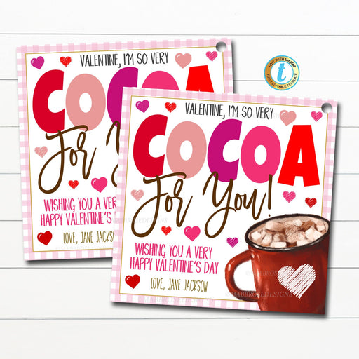 Valentine's Pink Hot Cocoa with Free DIY Gift Tags - Family Fresh