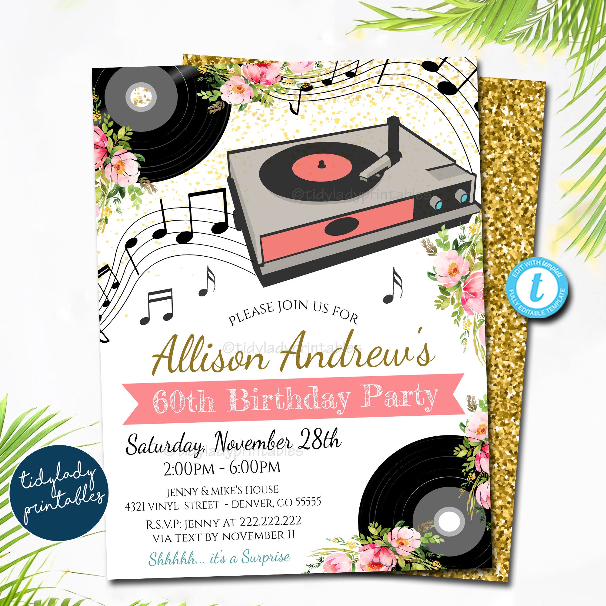 vintage birthday invitations templates