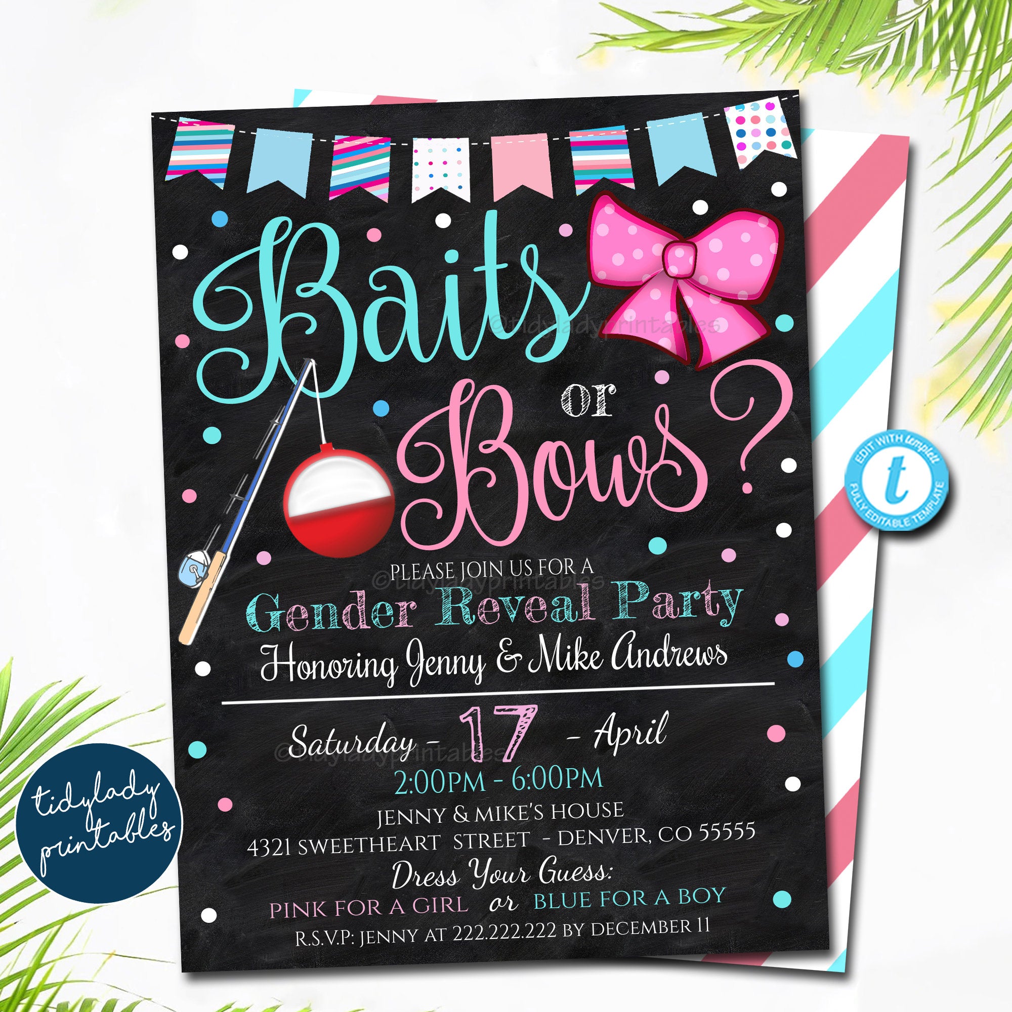 Fishing Theme Gender Reveal Invitation, Fishing Gender Reveal, Gender Reveal  Invitation, Baby Reveal Party, DIGITAL OR PRINTED -  Canada