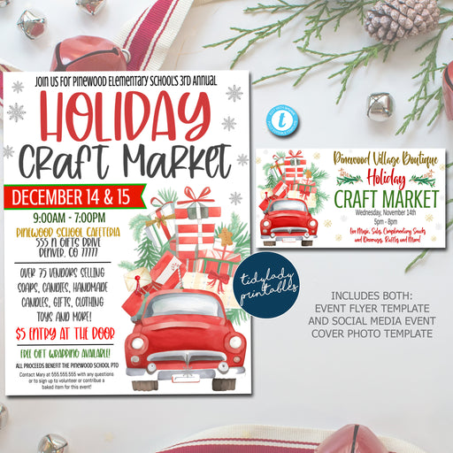 Holiday Fashion Show Flyer, Christmas Boutique Show Invitation — TidyLady  Printables