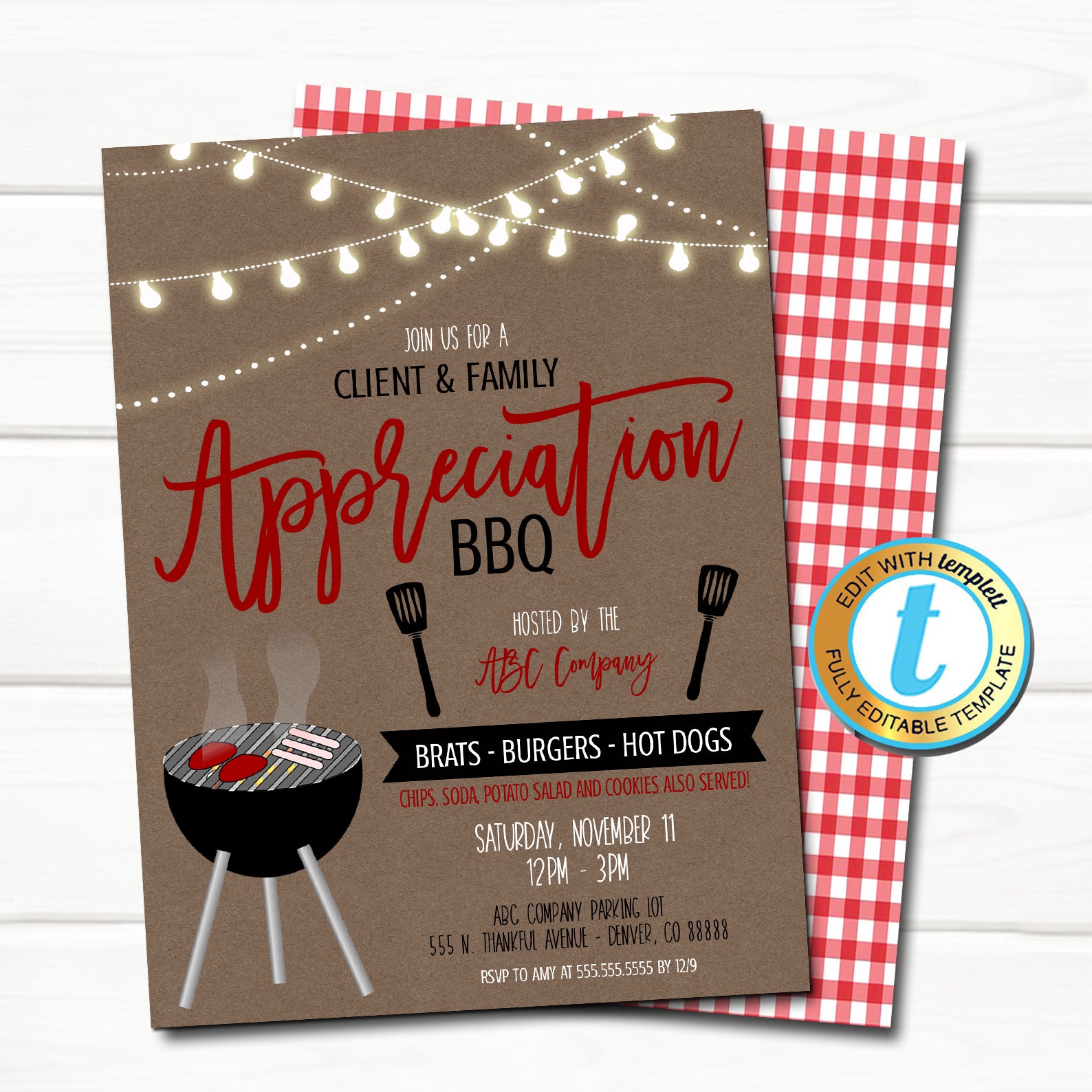 customer appreciation bbq flyer