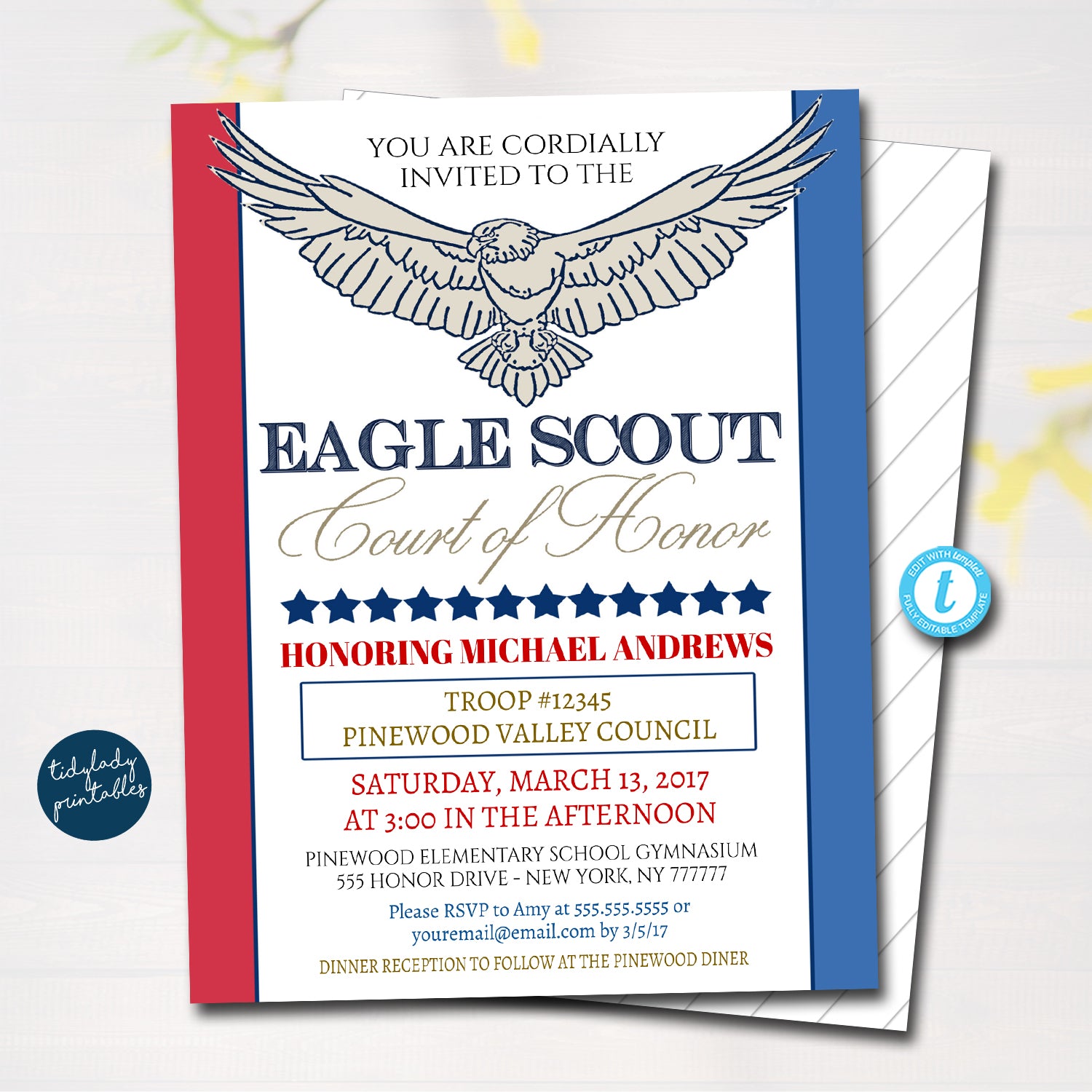 Eagle Scout Ceremony Court of Honor Be Prepared Edible Cake Topper