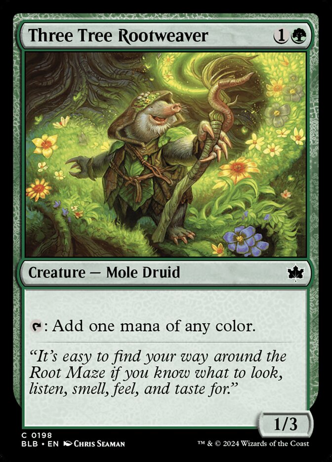 Three Tree Rootweaver - (Foil): Bloomburrow