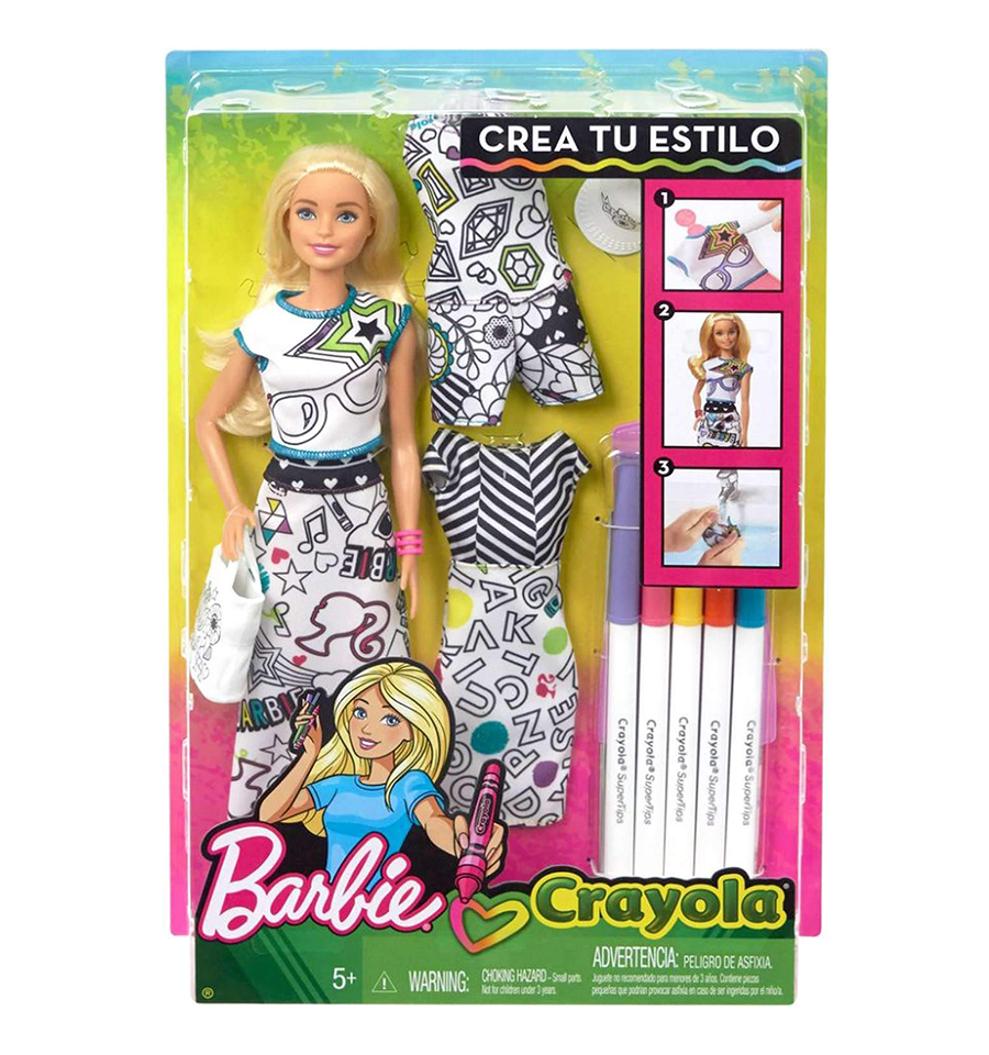 barbie crayola