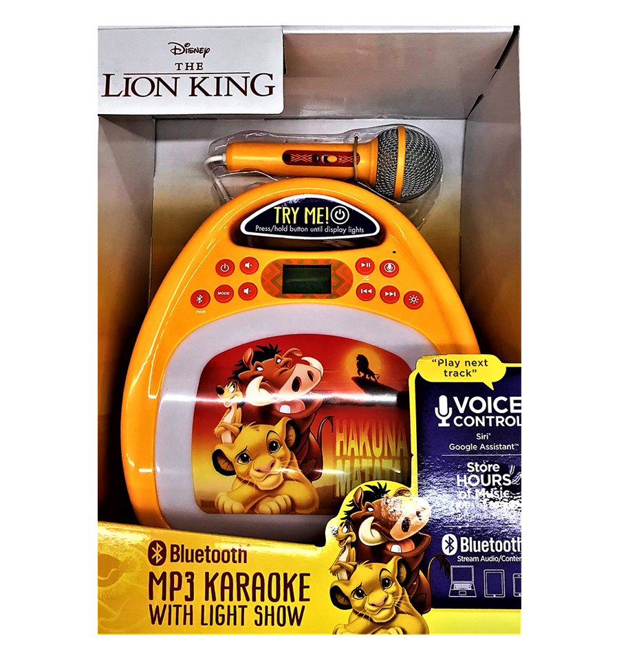 Disney Lion King Bluetooth Mp3 Karaoke Machine With Microphone Toys Onestar