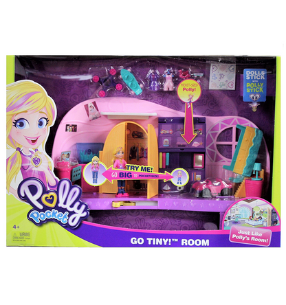 affix zout sector Polly Pocket Go Tiny! Room Playset with Adventure Dolls & Accessories –  Toys Onestar