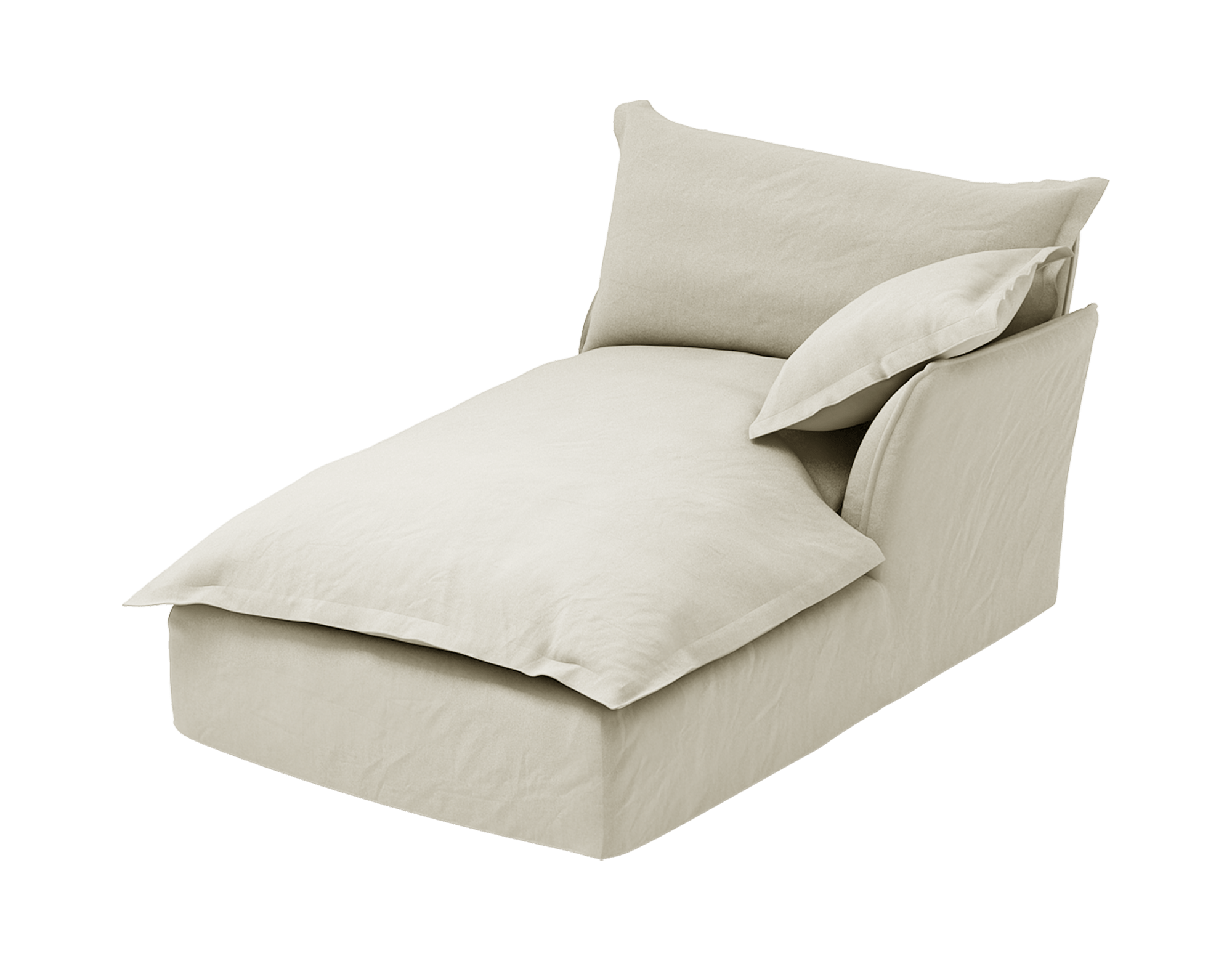 beige chaise lounge