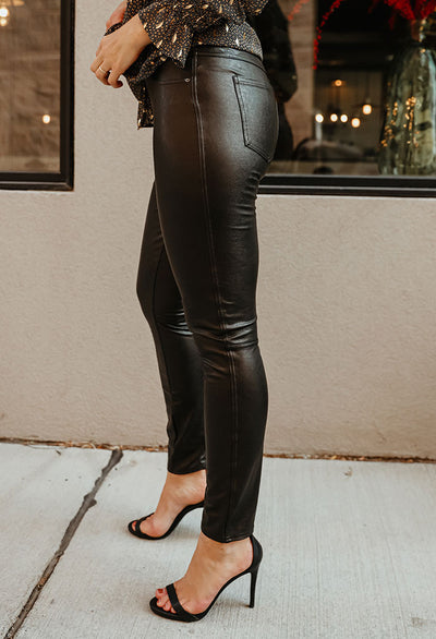 Spanx Leather Like Ankle Skinny Pant