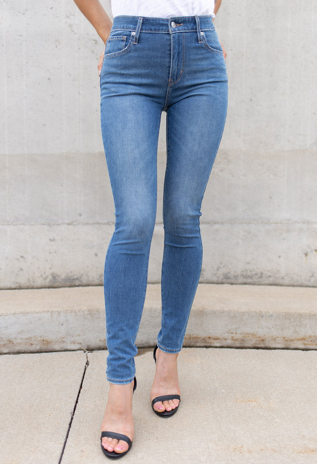 levi's high rise skinny ankle jeans