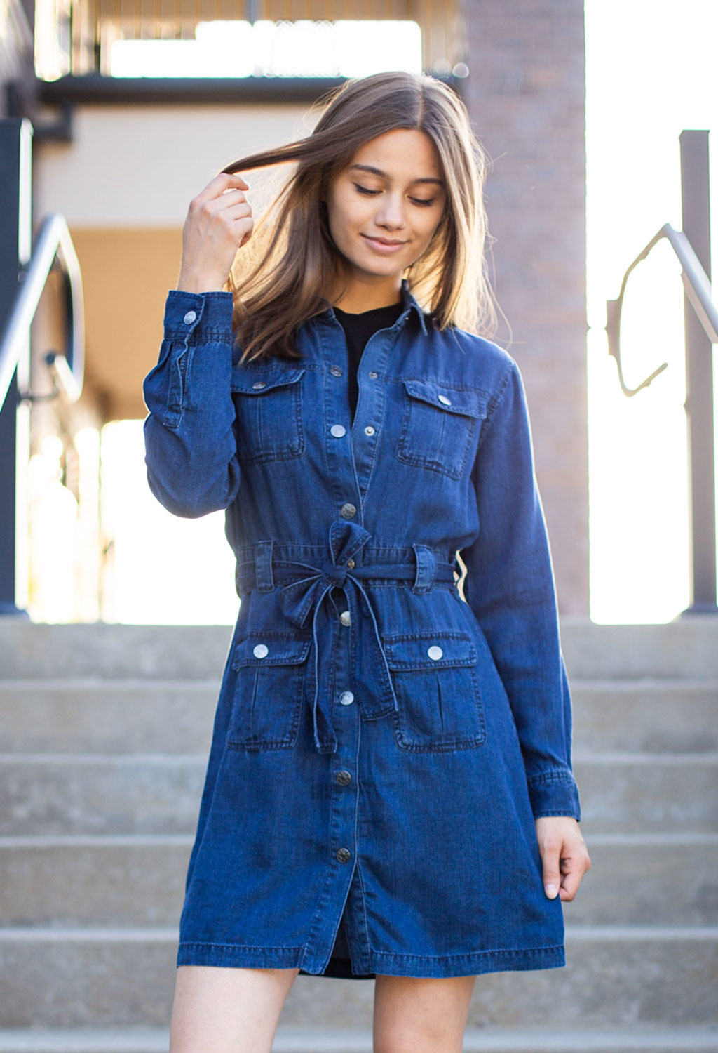 rails denim dress