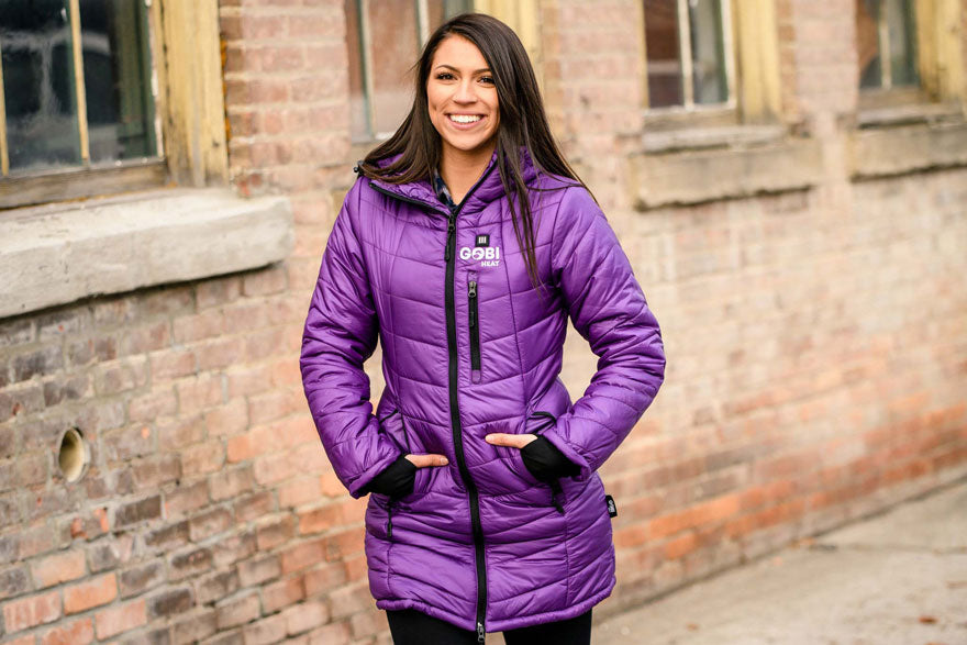 Gobi Heat Womens Heated Jacket - Victoria Purple - Best Gift for Mom