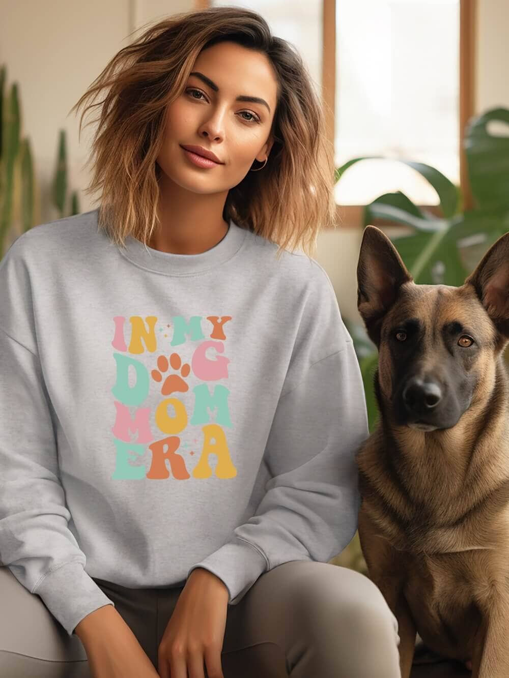 In My Dog Mom Era Heavy Blend Crewneck Graphic Sweatshirt