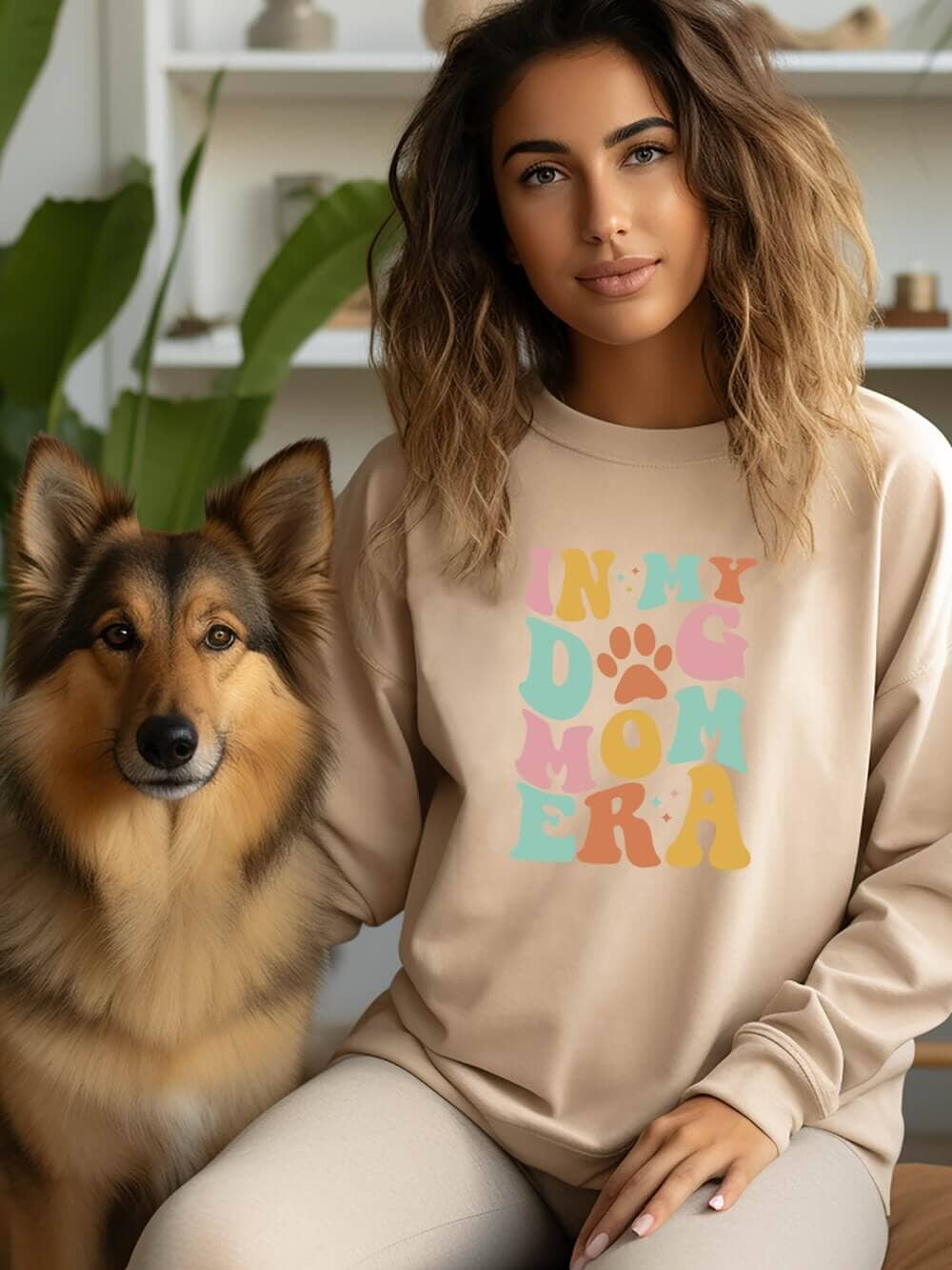 In My Dog Mom Era Heavy Blend Crewneck Graphic Sweatshirt