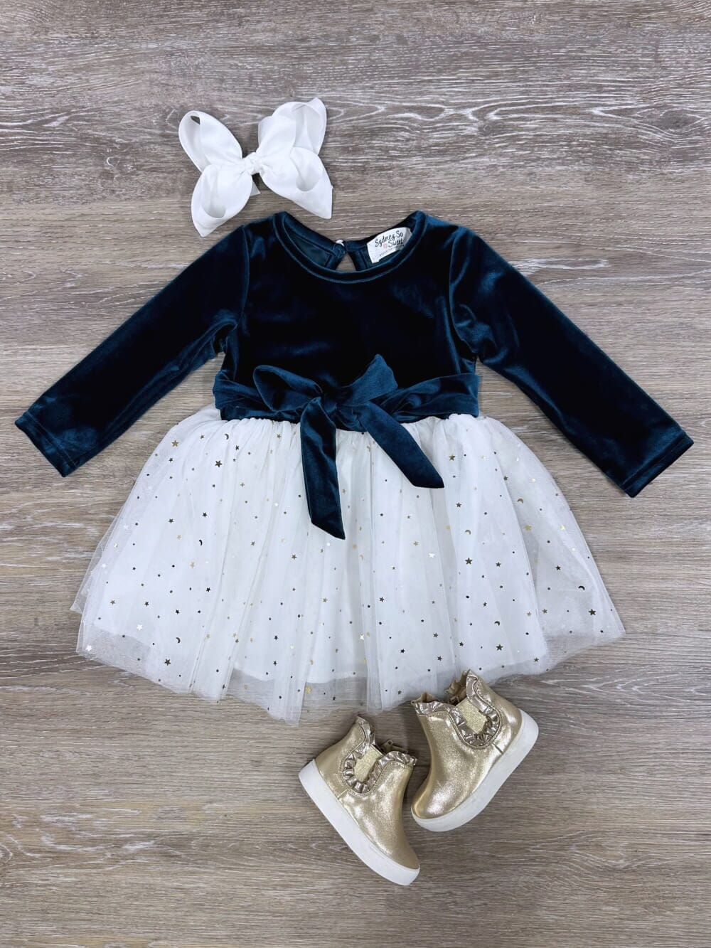 Emerald Velvet Chiffon Star Tutu Special Occasion Dress