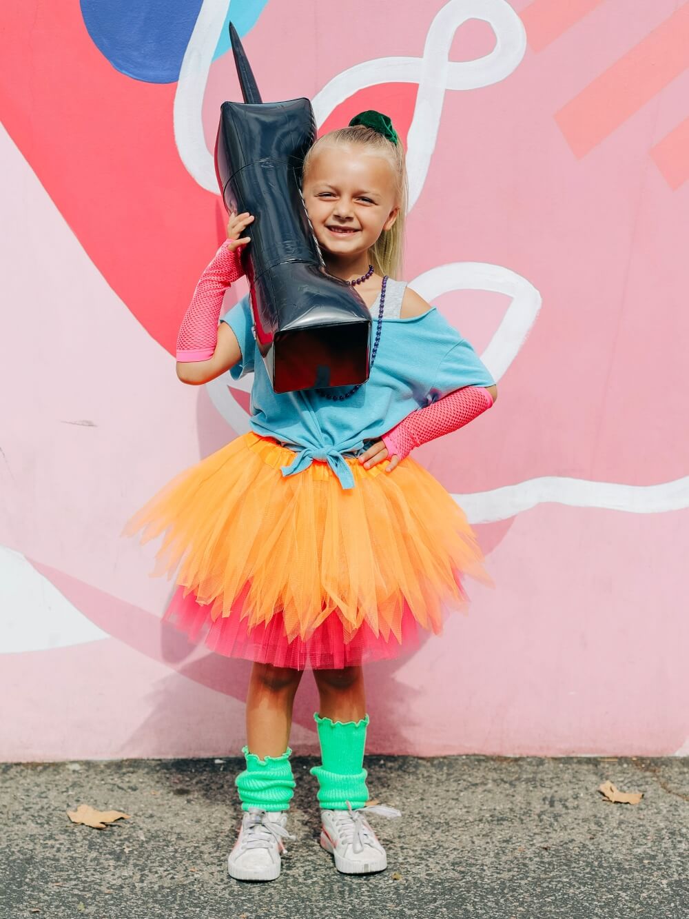 Lime Green 80's Costume Tutu & Accessories for Kids