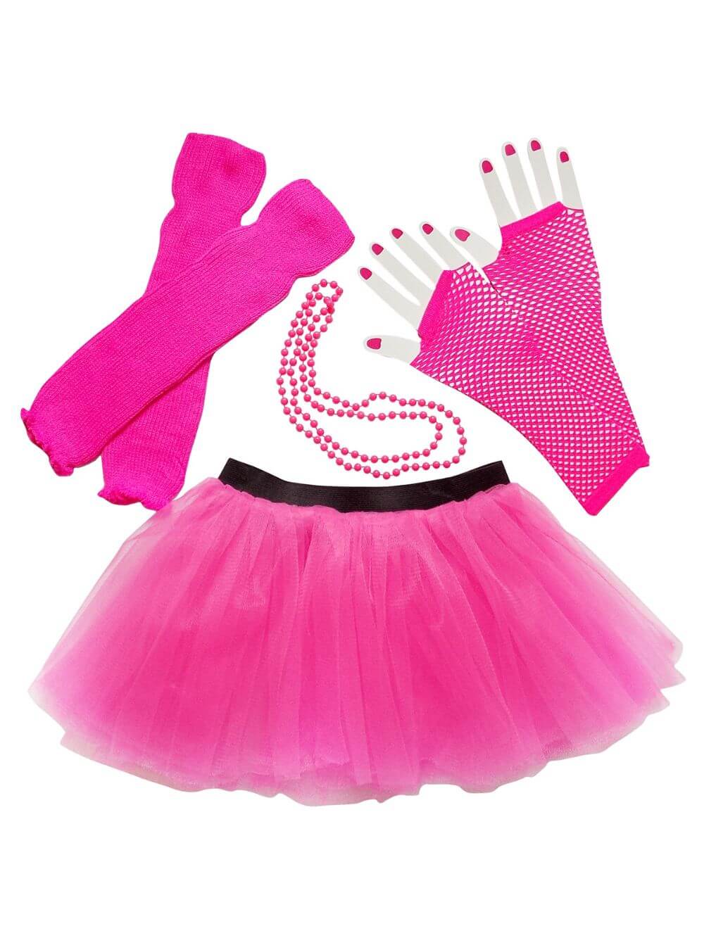 Adult, Plus Hot Pink 80's Tutu Skirt Costume, Fast Shipping