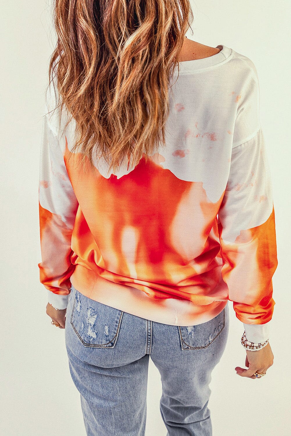 Halloween Jack-O-Lantern Dip Dye Sweatshirt