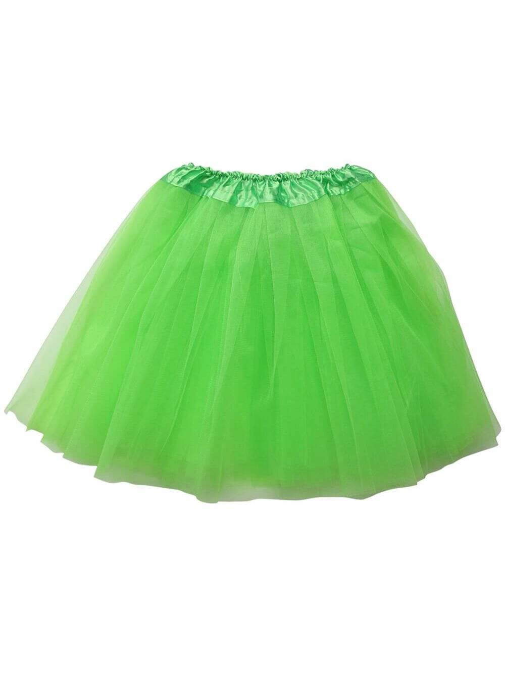 Lime Green Tutu Skirt for Adult - Women's Size 3-Layer Basic Ballet Costume Dance Tutus