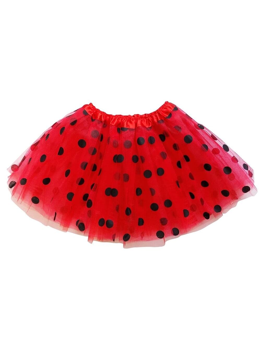 Girls Polka Dot Mouse Red Tutu Skirt Costume, Ships Fast