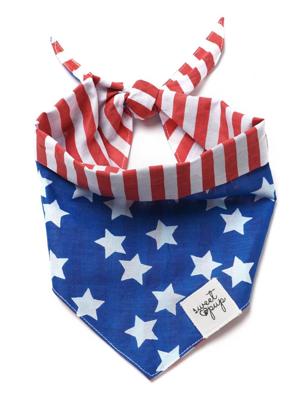 Dog Bandana - Patriotic American Flag Reversible